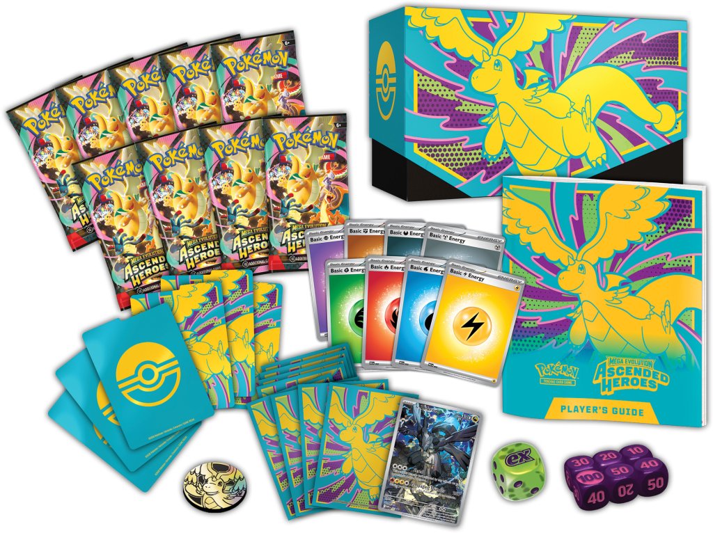 Caja de Entrenador Élite de Héroes Ascendidos: Megaevolución de Pokémon TCG