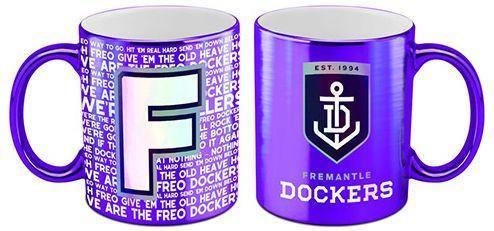 34633439608993 AFL Coffee Mug Metallic Fremantle Dockers - Licensing Essentials - Titan Pop Culture