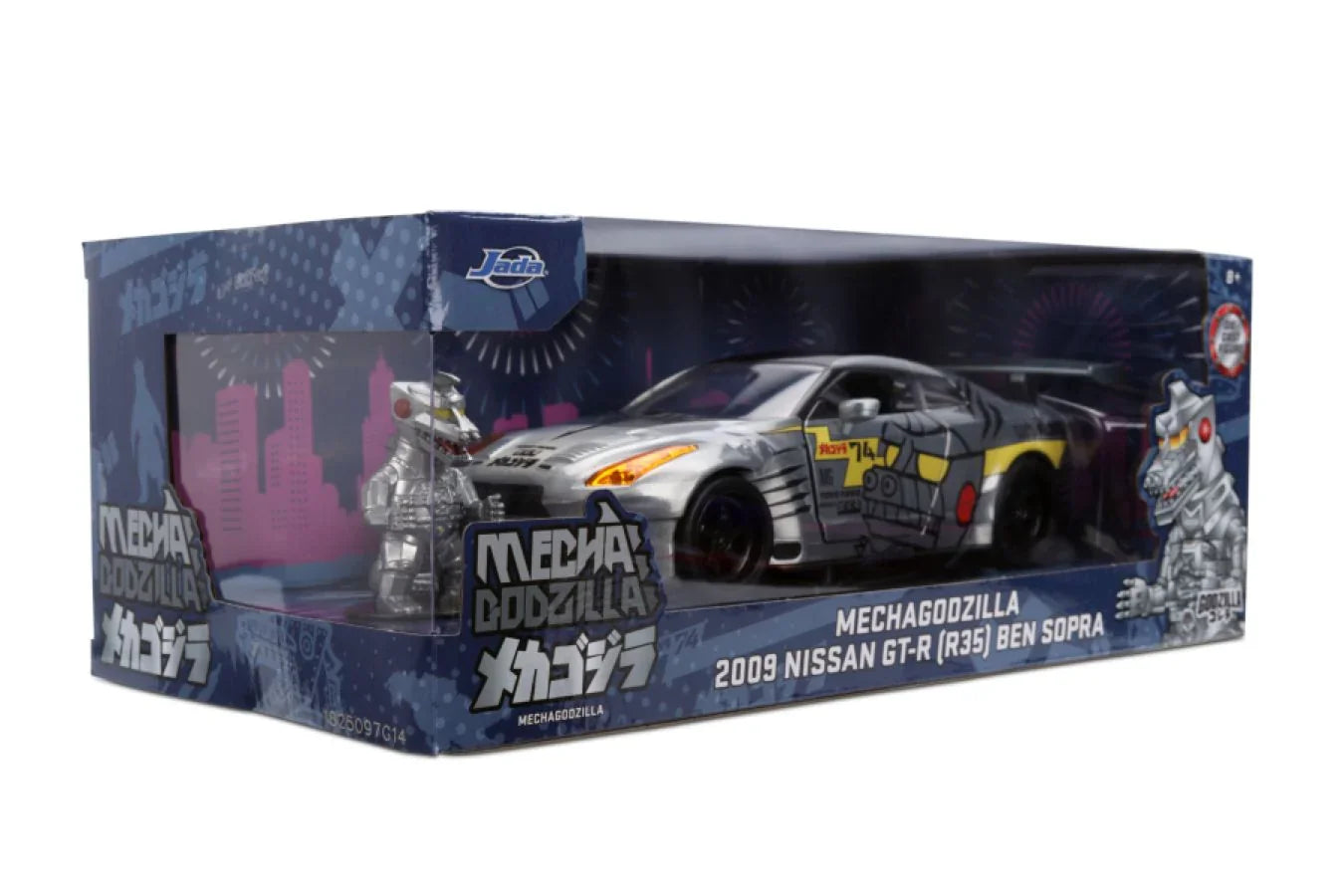 Godzilla - 2009 Nissan GT-R R35 Ben Sopra 1:24 Scale Diecast Vehicle (with Figure)