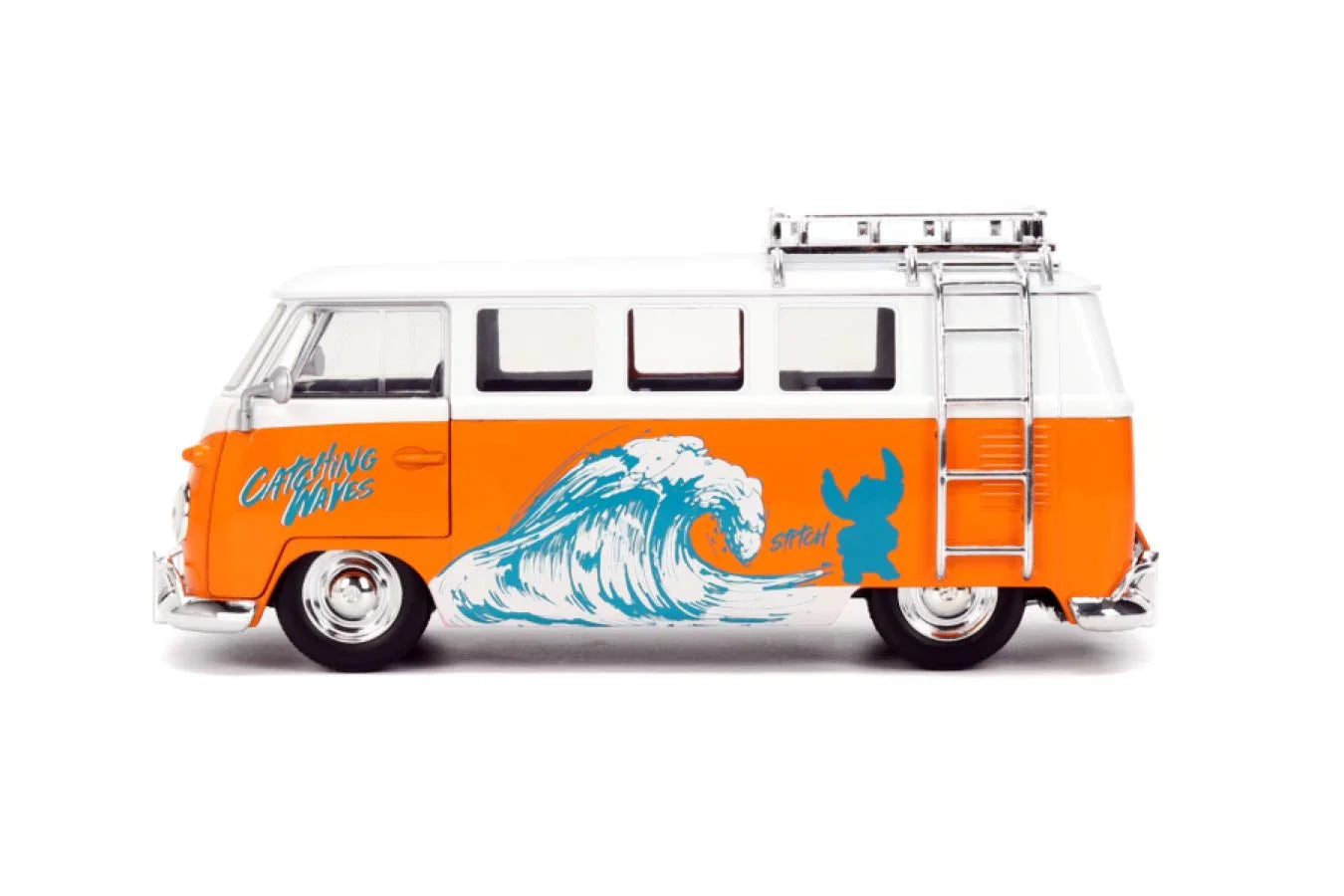Lilo &amp; Stitch - VW Bus, vehículo de fundición a escala 1:24 con figura