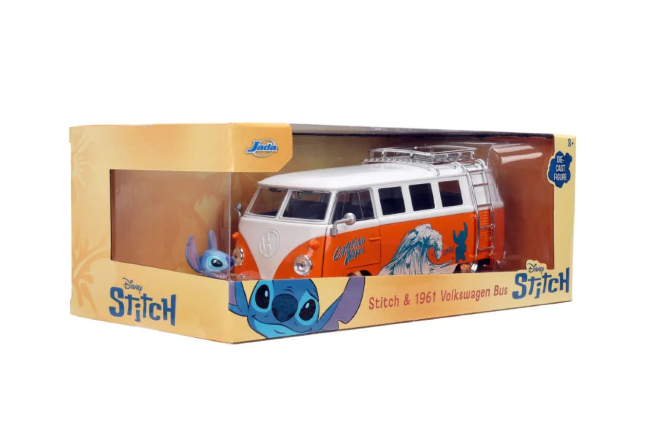 Lilo &amp; Stitch - VW Bus, vehículo de fundición a escala 1:24 con figura