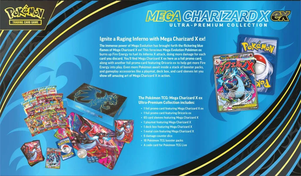 Pokémon TCG: Mega Charizard X ex Colección Ultra Premium