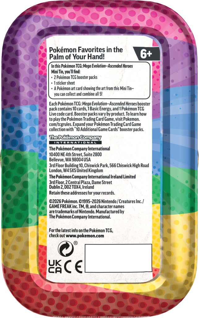 Pokemon TCG: Mega Evolution— Ascended Heroes Mini Tin