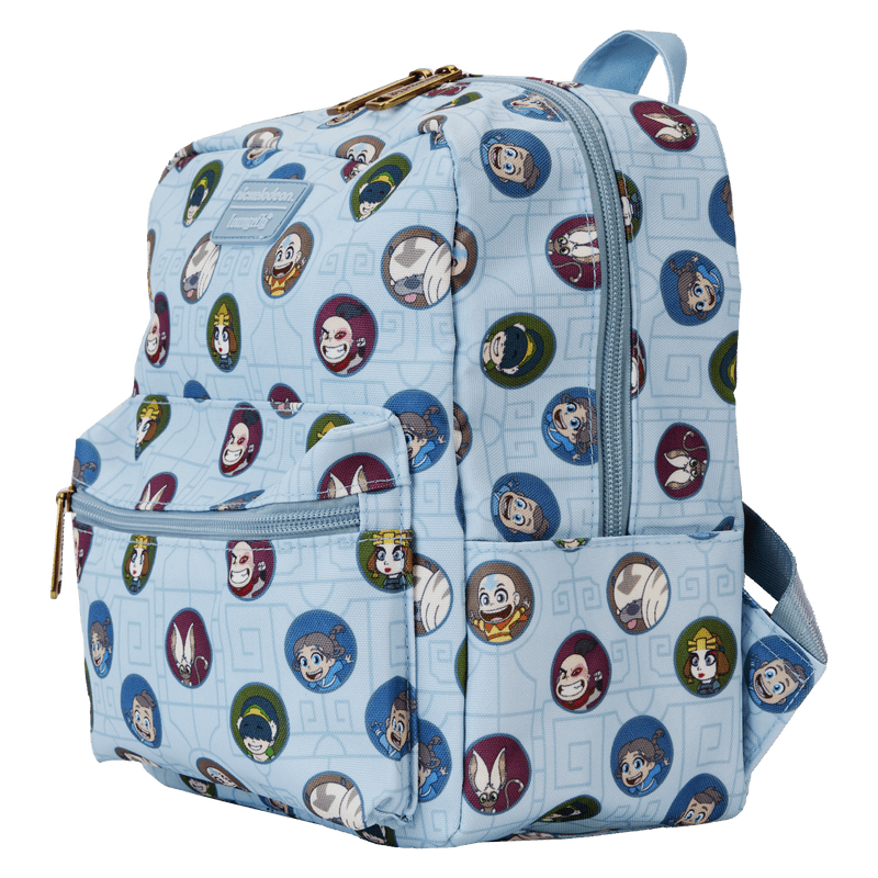 LOUNICBK0085 Avatar The Last Airbender - All-Over-Print Square Nylon Mini Backpack - Loungefly - Titan Pop Culture