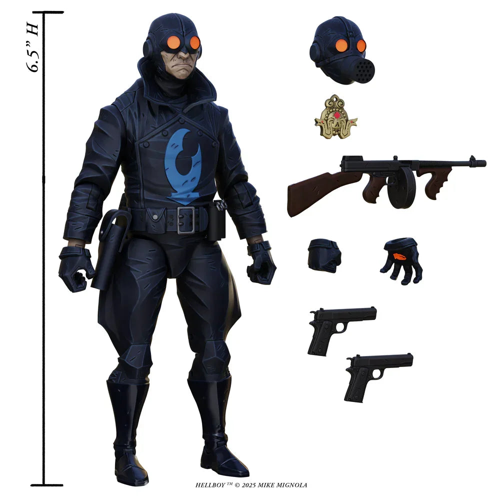 Figura de acción Hellboy - Lobster Johnson (El Prometeo de Hierro) a escala 1:12