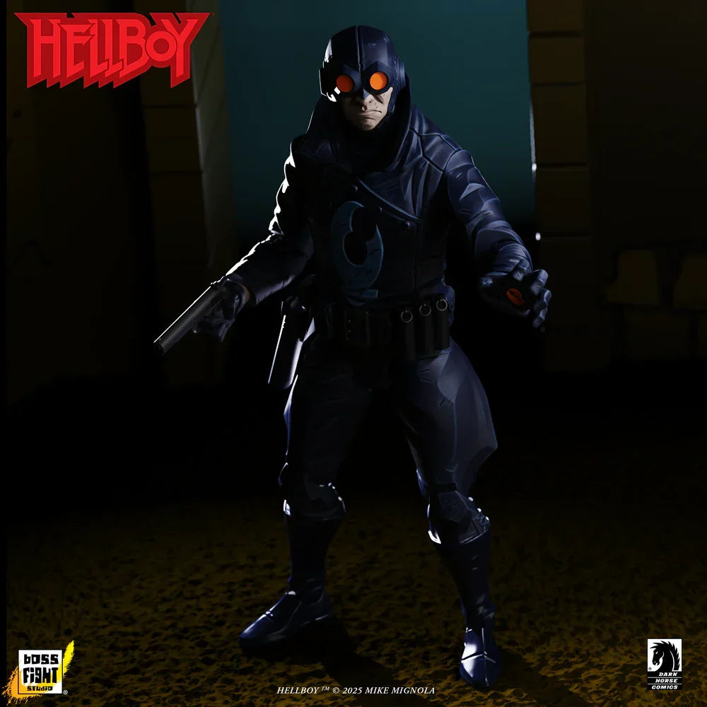 Figura de acción Hellboy - Lobster Johnson (El Prometeo de Hierro) a escala 1:12