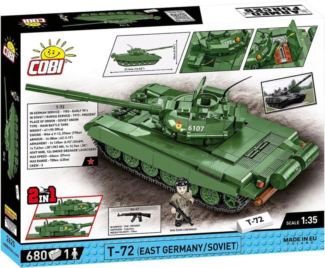 COB2625 Armed Forces - T-72 (East Germany/Soviet) (680 Piece Kit) - Cobi - Titan Pop Culture