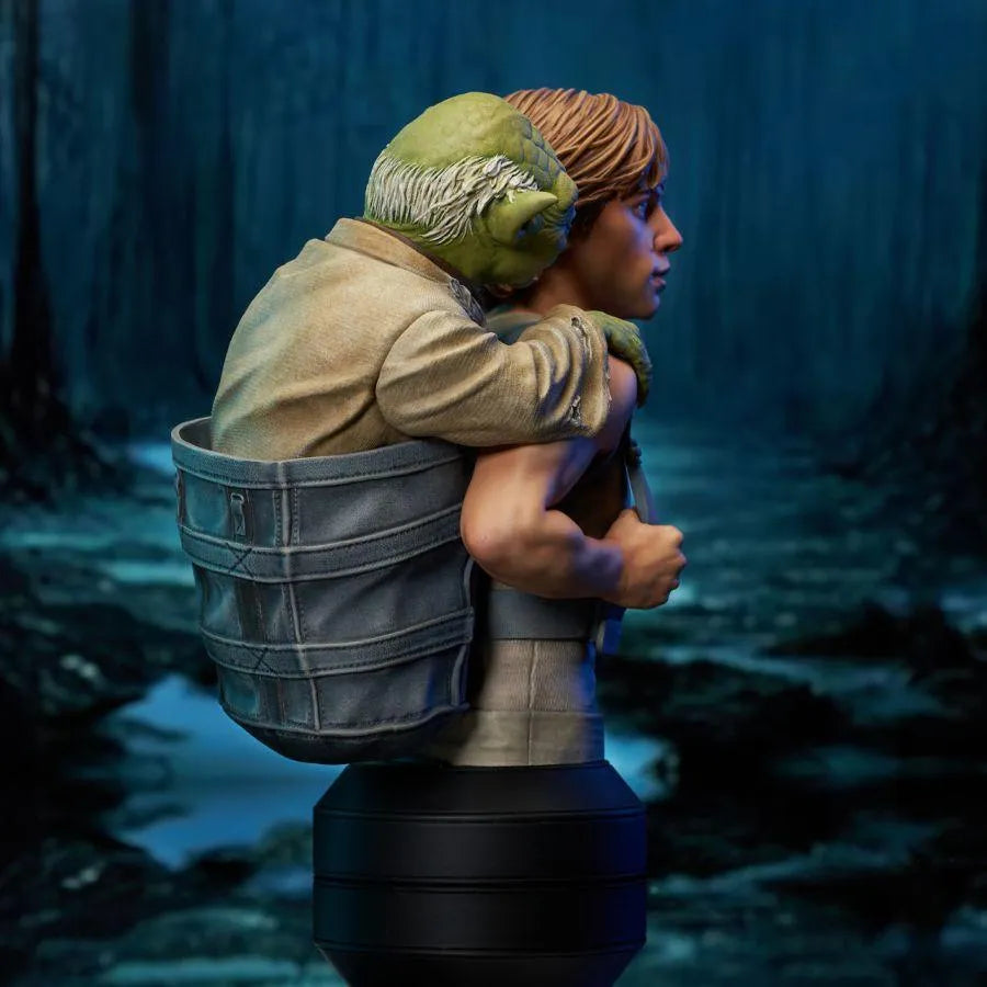 DSTNOV232005 Star Wars: The Empire Strikes Back -Luke Skywalker with Yoda 1:6 Scale Mini Bust - Diamond Select Toys - Titan Pop Culture