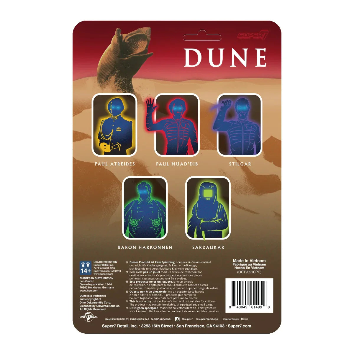 Dune (1984) - Figura de acción de Paul Muad-Dib de 3,75"