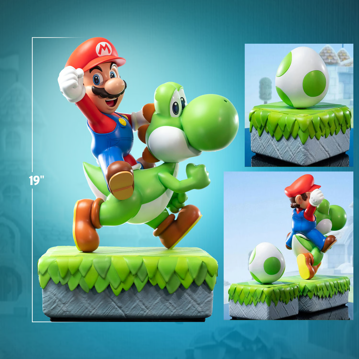 Super Mario - Mario And Yoshi (Exclusive Edition) 19" Statue