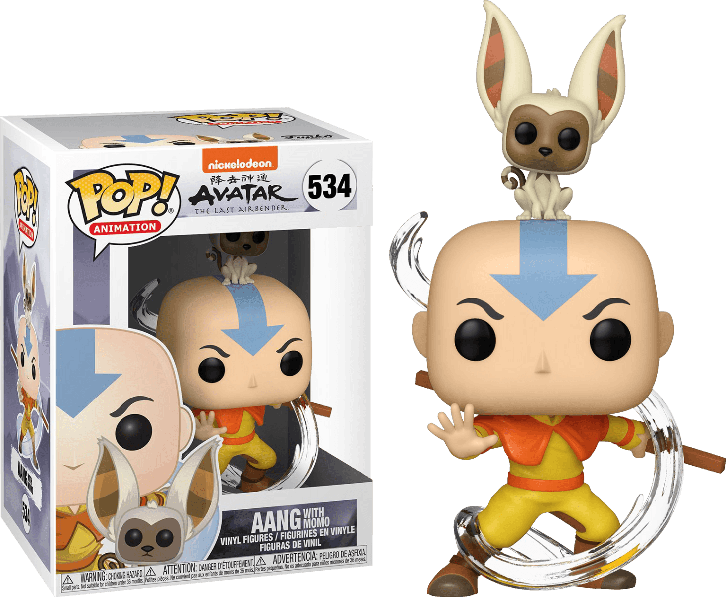 Avatar The Last Airbender - Aang with Momo Pop! Vinyl  Funko Titan Pop Culture