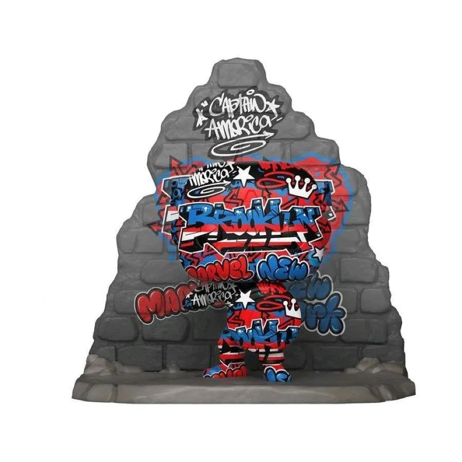 FUN49636 Captain America - Graffiti Deco US Exclusive Pop! Deluxe [RS] - Funko - Titan Pop Culture