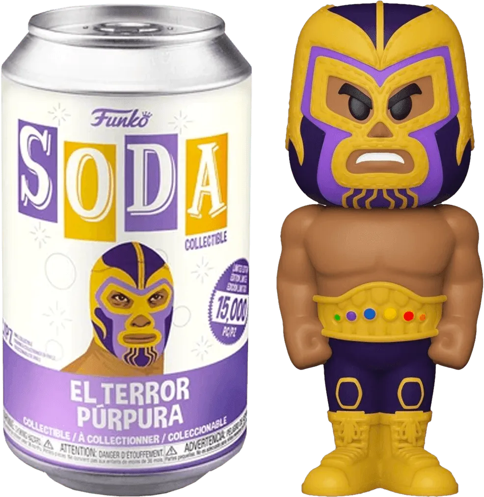 FUN54510 Marvel - Thanos Luchadore (with chase) Vinyl Soda - Funko - Titan Pop Culture