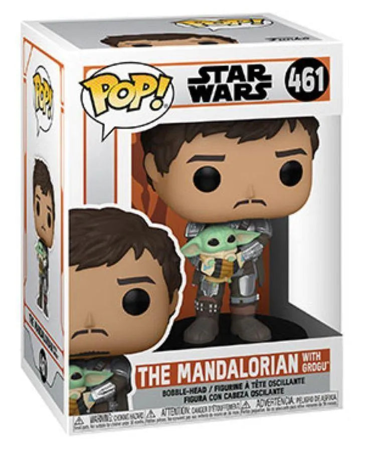 FUN54525 Star Wars: The Mandalorian - Mandalorian with Grogu (The Child) Pop! Vinyl - Funko - Titan Pop Culture