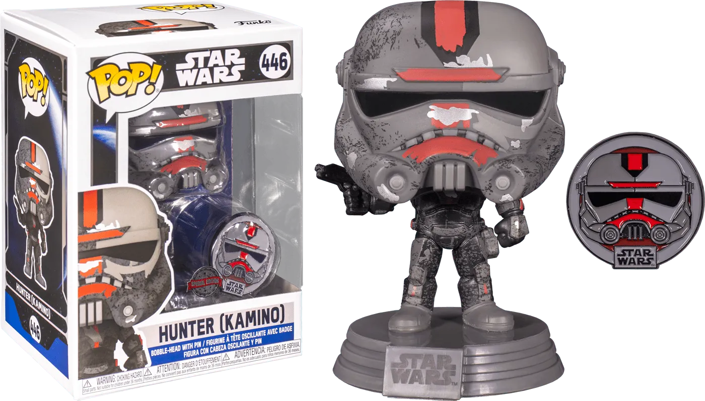 FUN55623 Star Wars: Across the Galaxy - Hunter US Exclusive Pop! Vinyl with Pin [RS] - Funko - Titan Pop Culture
