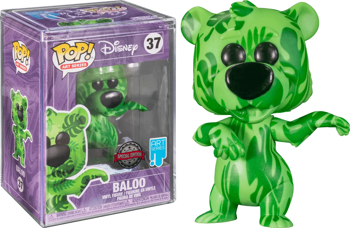 FUN55677 Jungle Book - Baloo (Artist) US Exclusive Pop! Vinyl with Protector [RS] - Funko - Titan Pop Culture