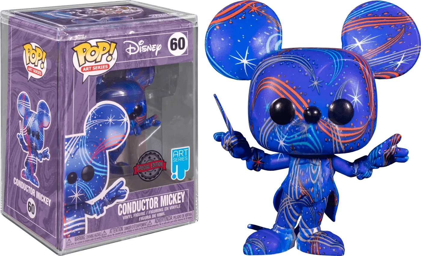 FUN55681 Mickey Mouse - Conductor Mickey (Artist Series) US Exclusive Pop! Vinyl with Protector [RS] - Funko - Titan Pop Culture