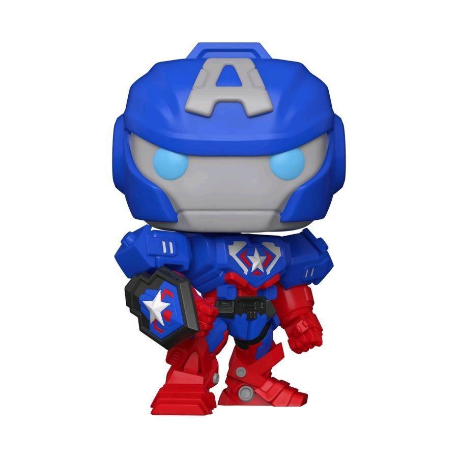 FUN55826 Captain America - Marvel Mech 10" US Exclusive Pop! Vinyl [RS] - Funko - Titan Pop Culture