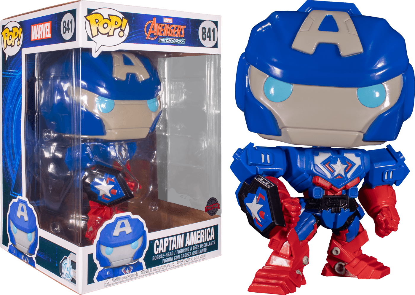FUN55826 Captain America - Marvel Mech 10" US Exclusive Pop! Vinyl [RS] - Funko - Titan Pop Culture