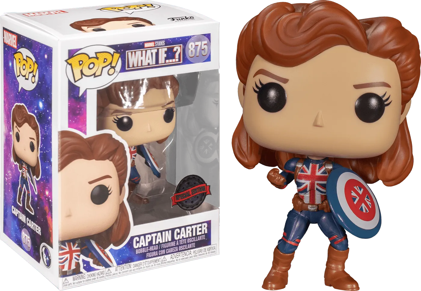 FUN55967 What If - Captain Carter Pose US Exclusive Pop! Vinyl [RS] - Funko - Titan Pop Culture