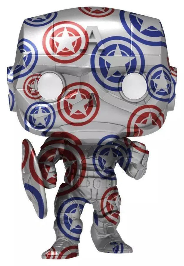 FUN56152 Avengers (Video Game 2020) - Captain America Patriotic Age (Artist) with Protector - Funko - Titan Pop Culture