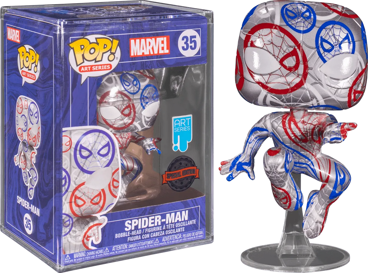 FUN56155 Spider-Man - Patriotic Age (Artist) US Exclusive Pop! with Protector [RS] - Funko - Titan Pop Culture