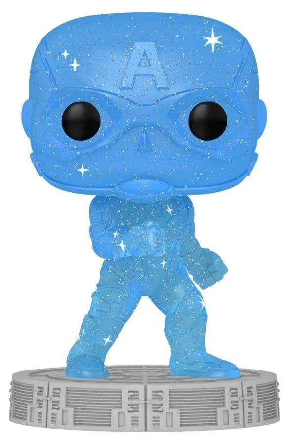 FUN57614 Avengers - Captain America Infinity Saga Blue (Artist) Pop! Vinyl with Protector - Funko - Titan Pop Culture