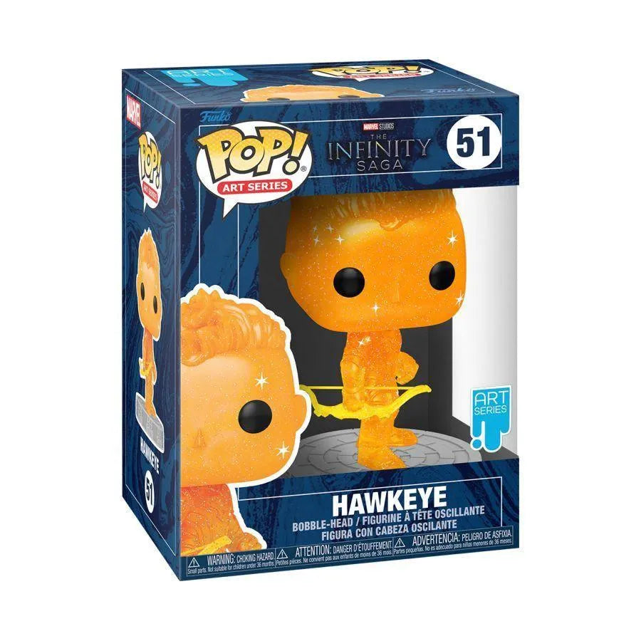 FUN57615 Avengers - Hawkeye Infinity Saga Orange (Artist) Pop! Vinyl with Protector - Funko - Titan Pop Culture