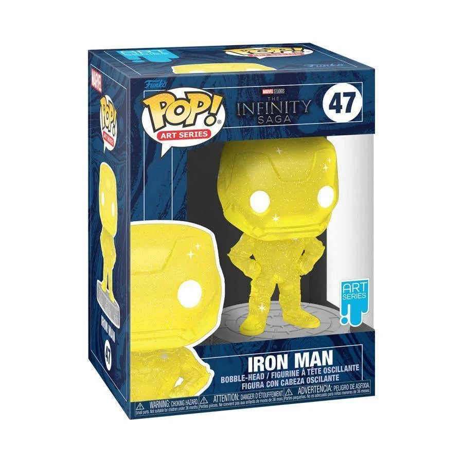 FUN57617 Avengers - Iron Man Infinity Saga Yellow (Artist) Pop! Vinyl with Protector - Funko - Titan Pop Culture