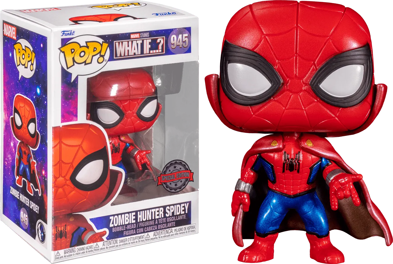 FUN58205 What If - Spider-Man Zombie Hunter Metallic US Exclusive Pop! Vinyl [RS] - Funko - Titan Pop Culture