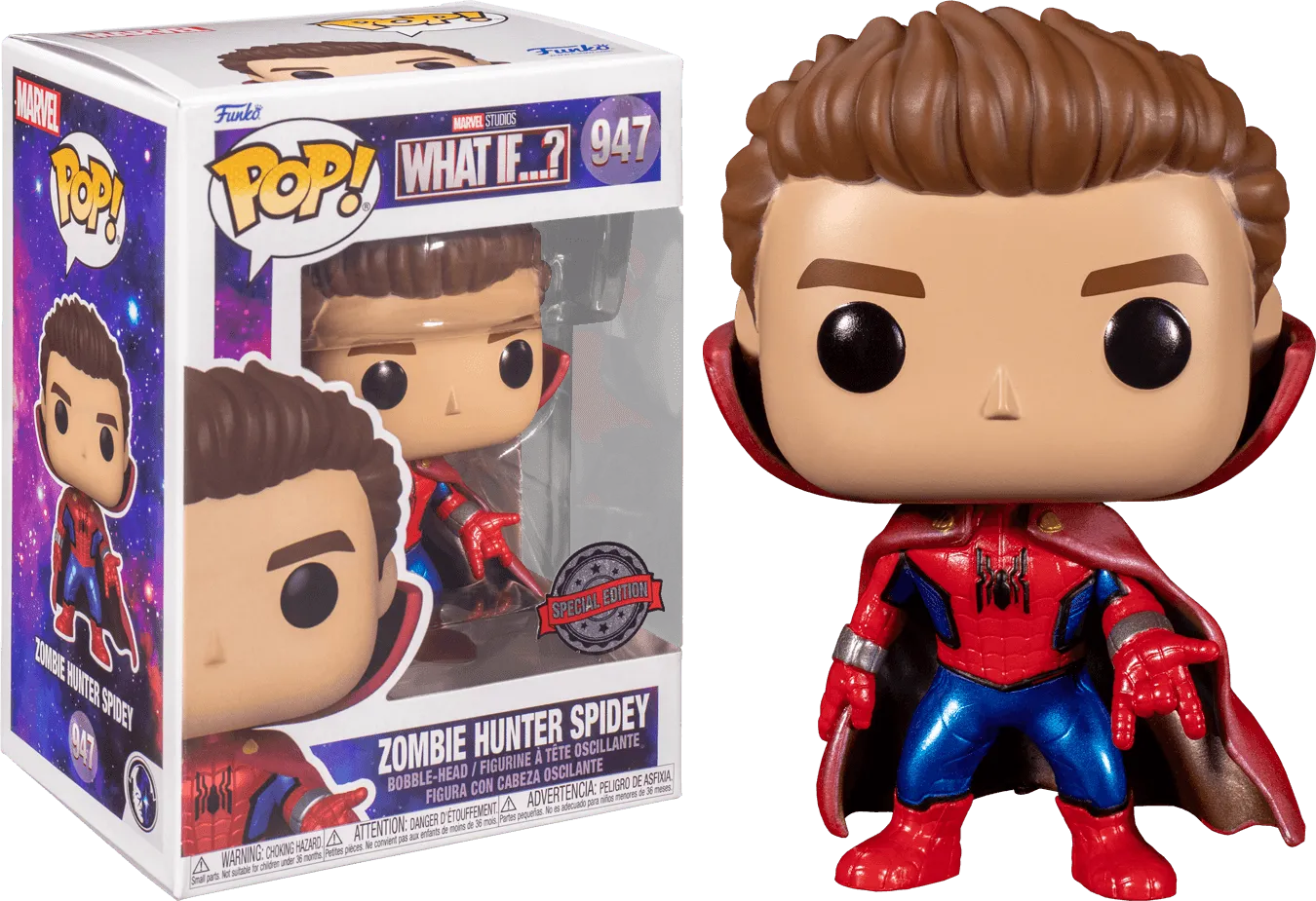 FUN58253 What If - Spider-Man Zombie Hunter Unmasked US Exclusive Pop! Vinyl [RS] - Funko - Titan Pop Culture