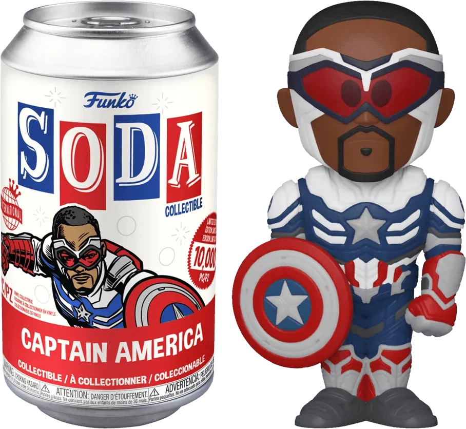 FUN58319 The Falcon and the Winter Soldier - Captain America (with chase) Vinyl Soda - Funko - Titan Pop Culture