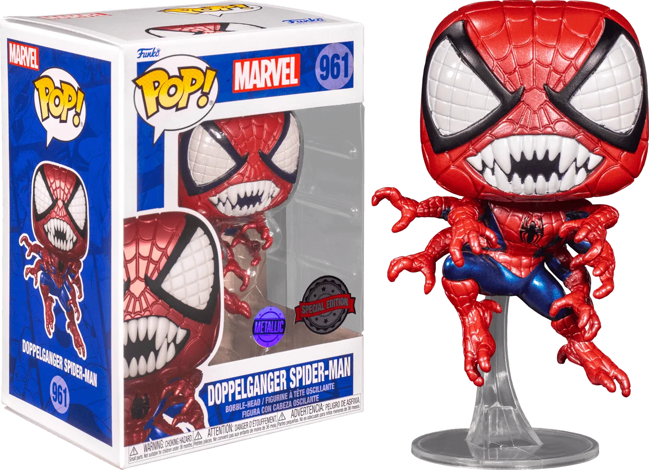 FUN59175 Spider-Man - Doppelganger SpiderMan Metallic US Exclusive Pop! Vinyl [RS] - Funko - Titan Pop Culture