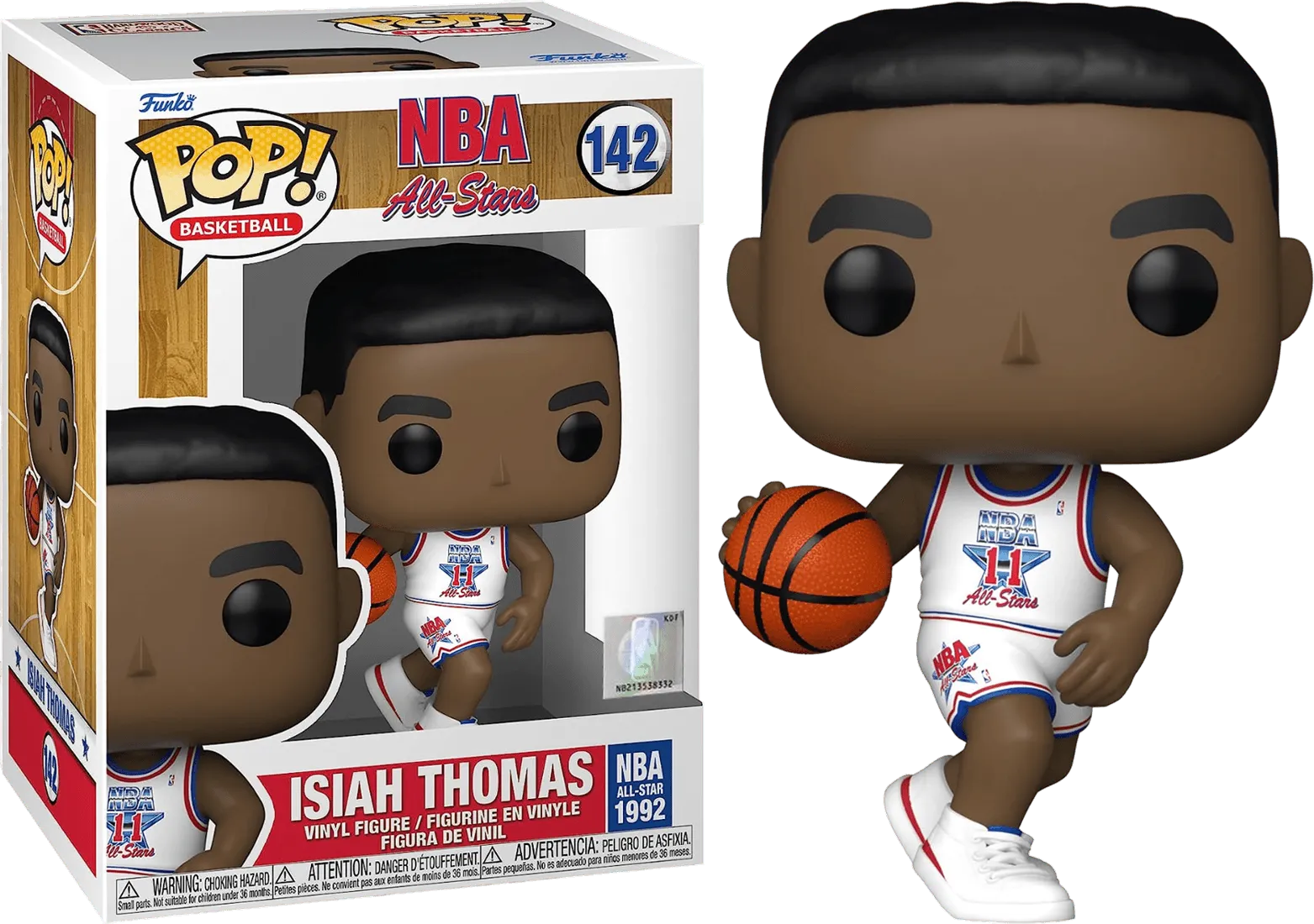 FUN59369 NBA: Legends - Isiah Thomas White All Star Uni 92 Pop! Vinyl - Funko - Titan Pop Culture