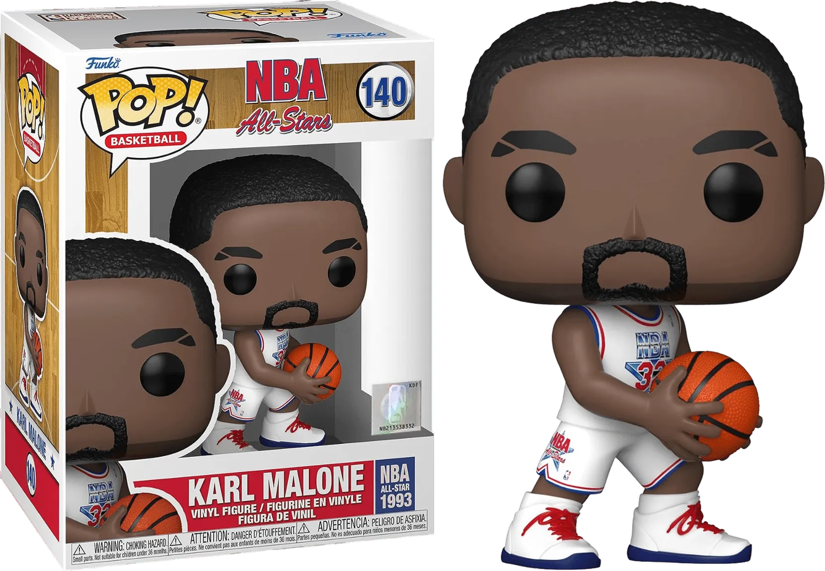 FUN59371 NBA: Legends - Karl Malone White All Star Uniform 92 Pop! Vinyl - Funko - Titan Pop Culture