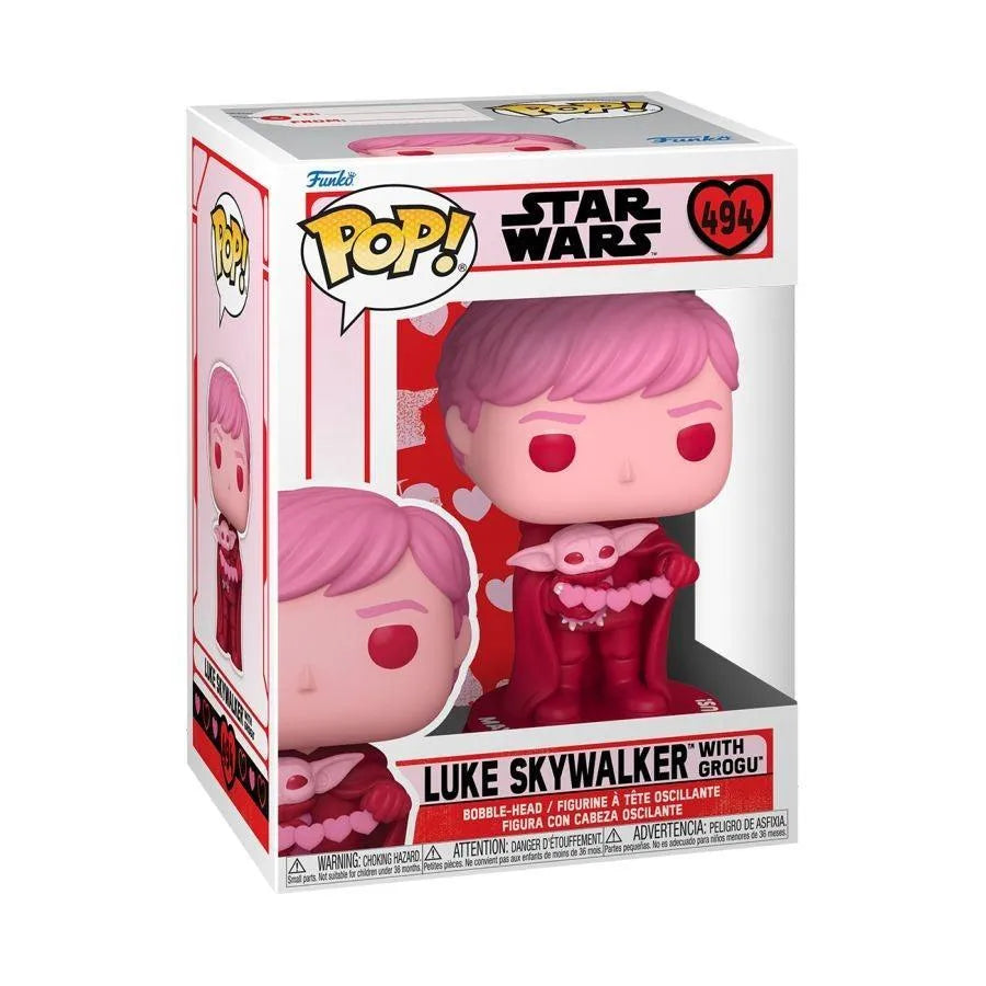 FUN60125 Star Wars: The Mandalorian - Luke & Grogu Valentine Pop! Vinyl - Funko - Titan Pop Culture