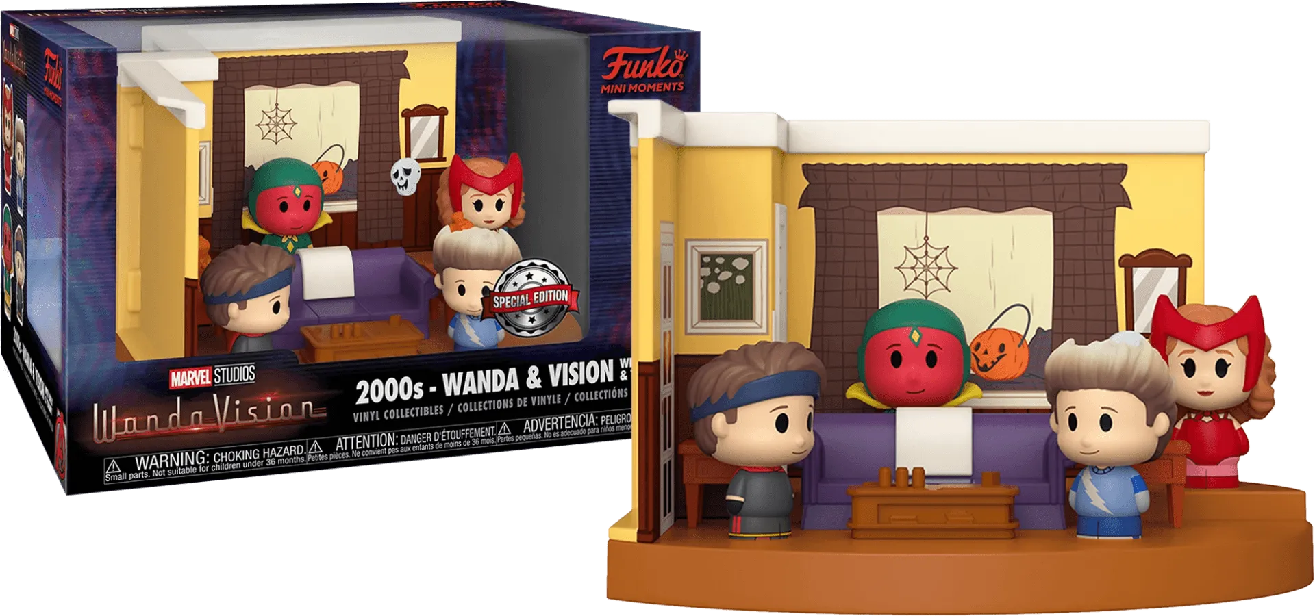 FUN60960 WandaVision - 2000's Wand & Vision with Billy & Tommy US Exclusive Mini Moment [RS] - Funko - Titan Pop Culture