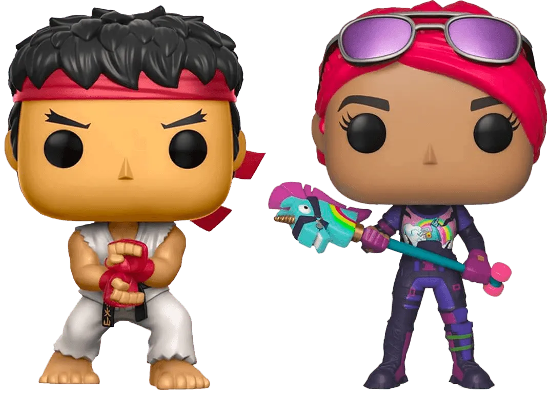 FUN61189 Street Fighter x Fortnite - Ryu & Brite Bomber US Exclusive Pop! 2-Pack [RS] - Funko - Titan Pop Culture