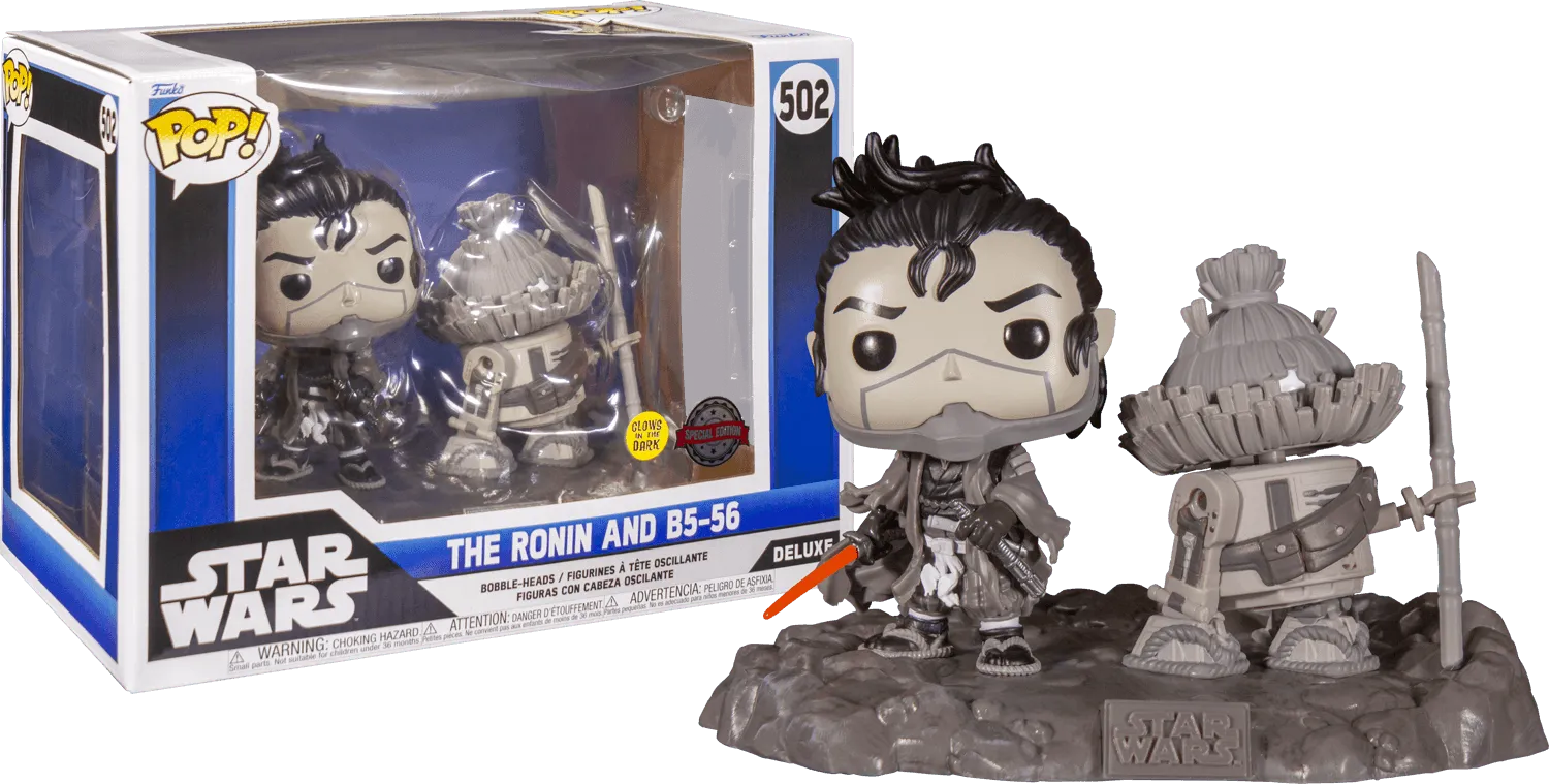 FUN61348 Star Wars: Visions - The Ronin & B5-56 US Exclusive Pop! Deluxe [RS] - Funko - Titan Pop Culture