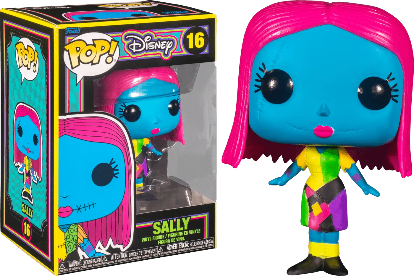FUN63963 The Nightmare Before Christmas - Sally Black Light Pop! Vinyl - Funko - Titan Pop Culture