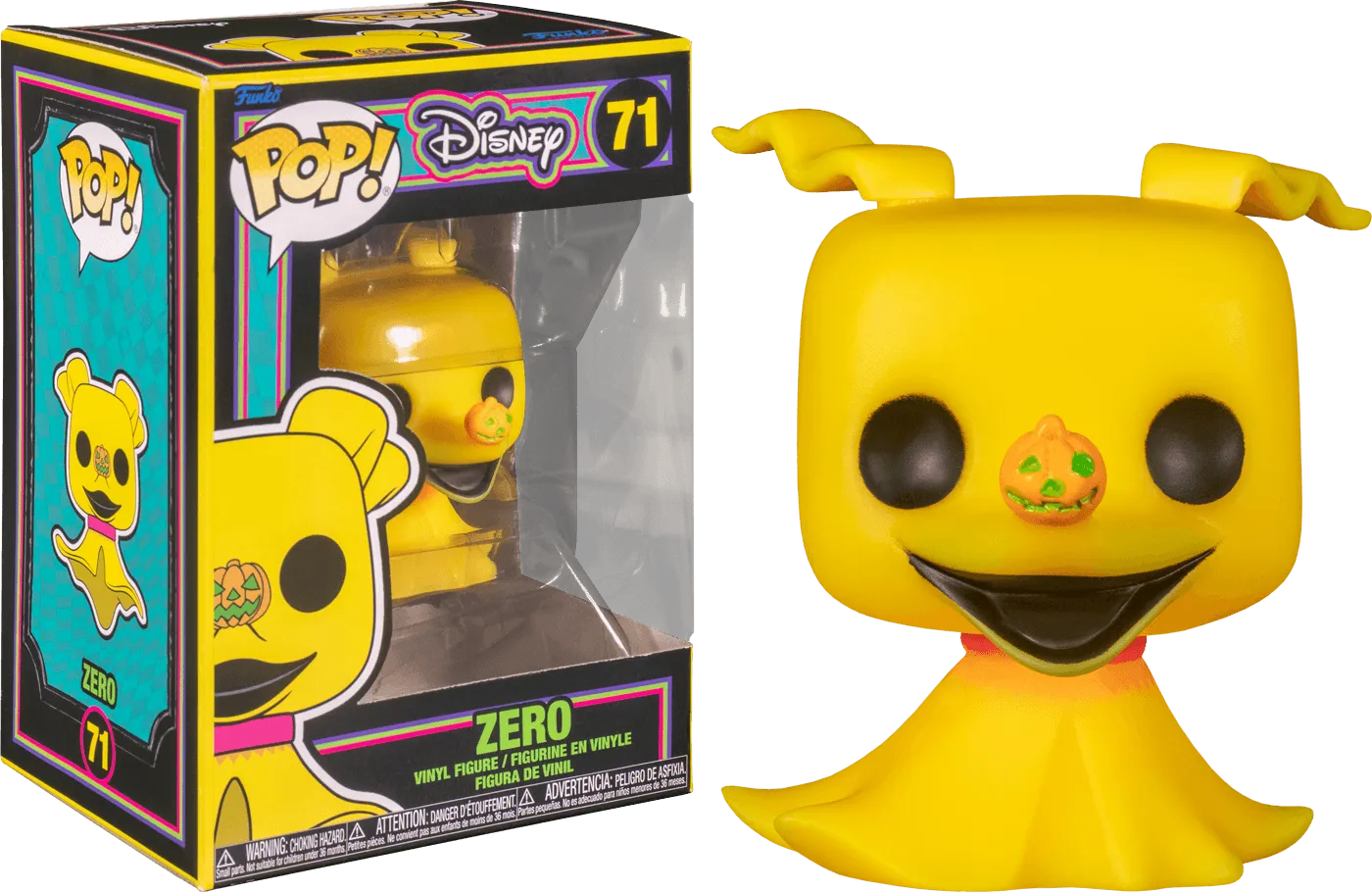 FUN63964 The Nightmare Before Christmas - Zero Black Light Pop! Vinyl - Funko - Titan Pop Culture