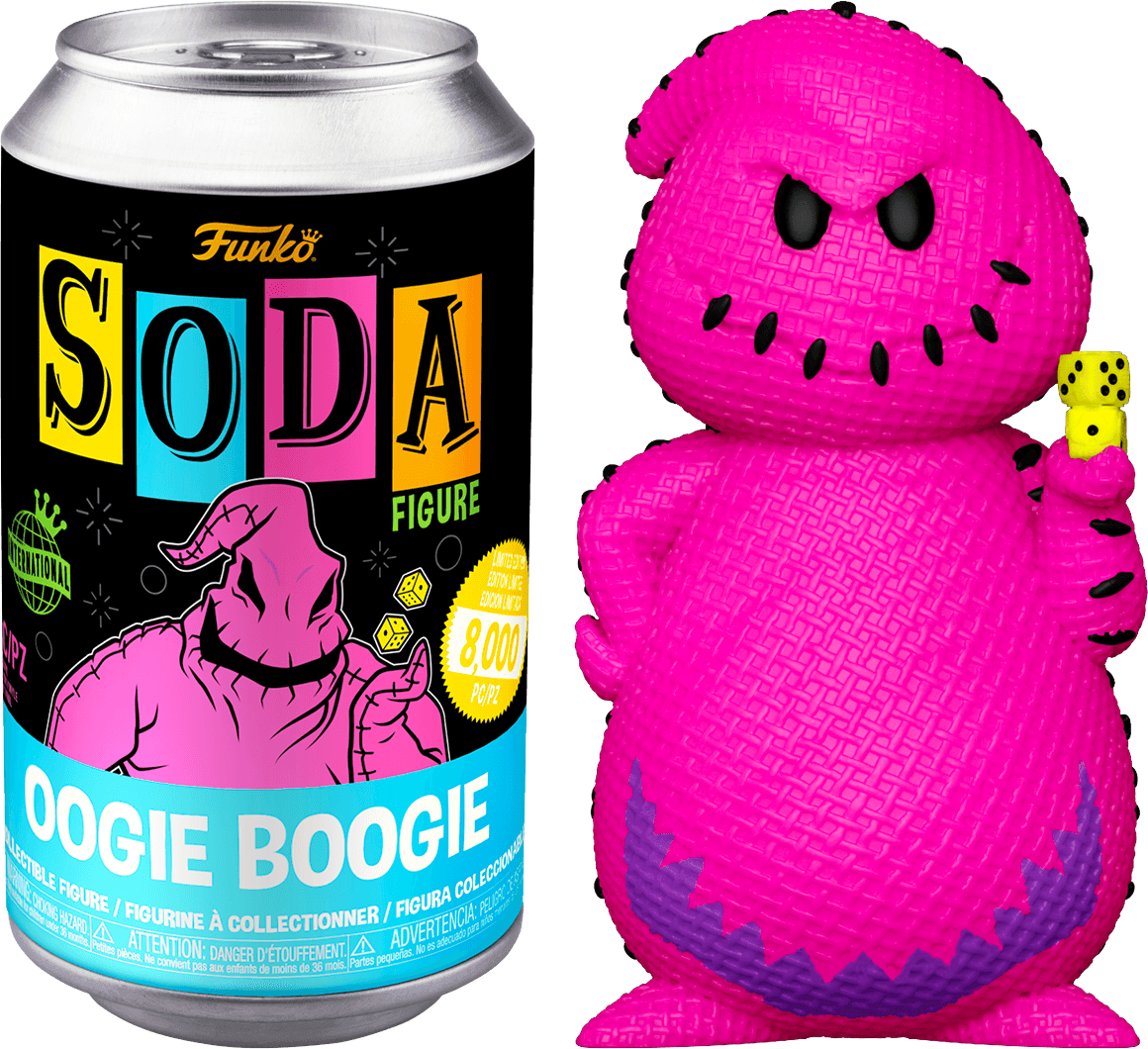 FUN63977 The Nightmare Before Christmas - Oogie Boogie Black Light (with chase) Vinyl Soda - Funko - Titan Pop Culture