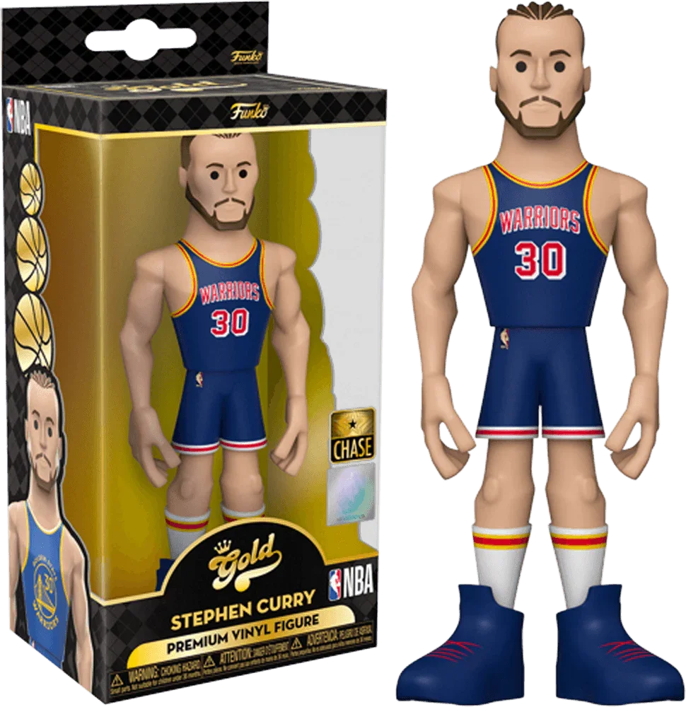 FUN64540 NBA: Warriors - Steph Curry (with chase) US Exclusive 12" Vinyl Gold [RS] - Funko - Titan Pop Culture