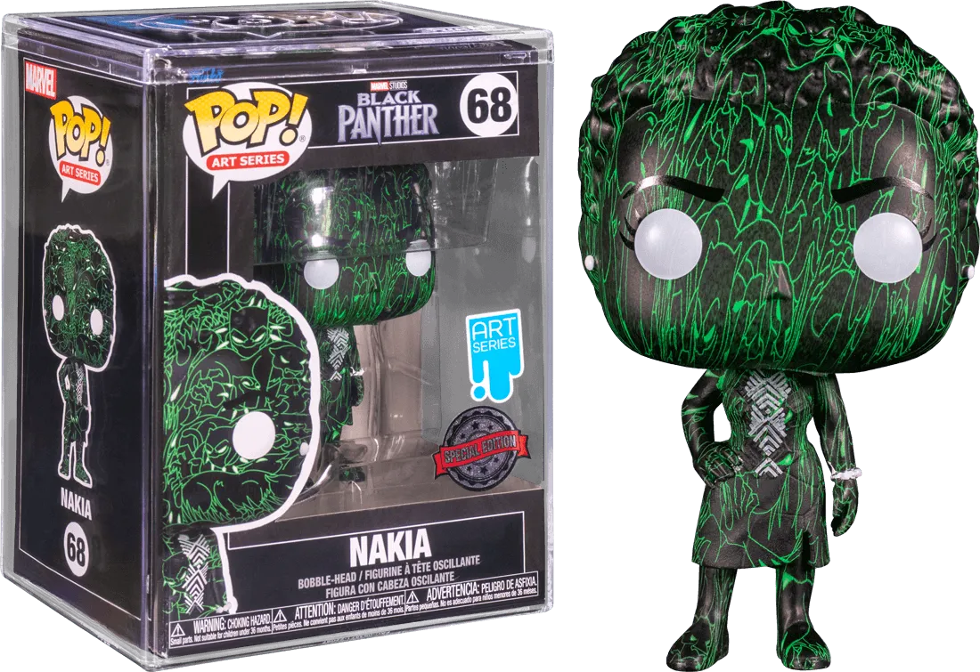 FUN64892 Black Panther (2018) - Nakia (Artist) US Exclusive Pop! Vinyl with Protector [RS] - Funko - Titan Pop Culture