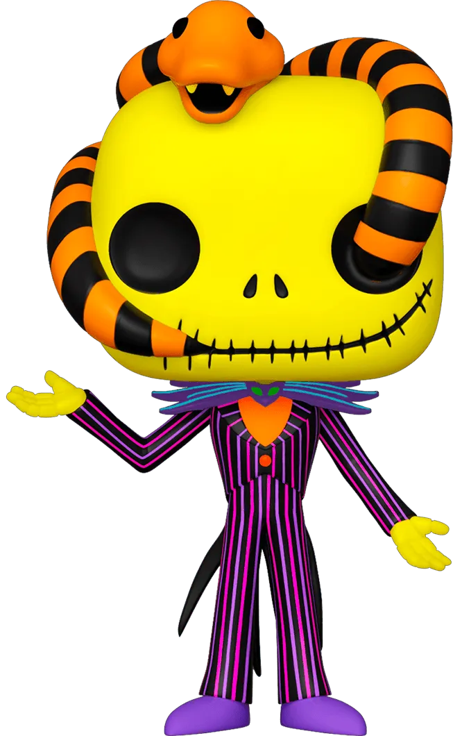 FUN64964 The Nightmare Before Christmas - Jack with Snake Black Light US Exclusive Pop! Vinyl [RS] - Funko - Titan Pop Culture