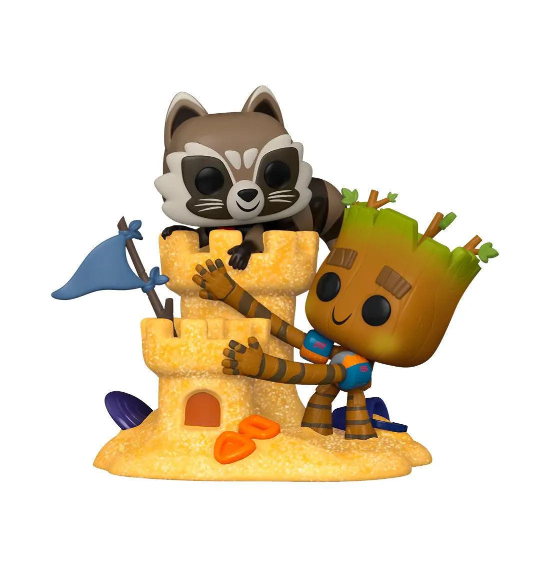 FUN65029 Marvel - Rocket & Groot Beach Day US Exclusive Pop! Moment [RS] - Funko - Titan Pop Culture