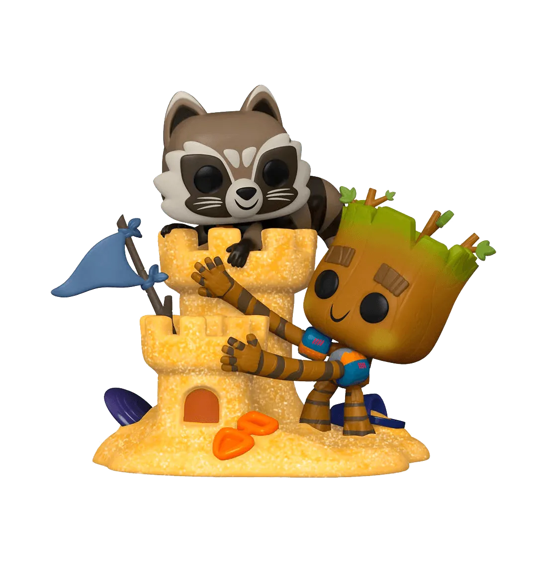 FUN65029 Marvel - Rocket & Groot Beach Day US Exclusive Pop! Moment [RS] - Funko - Titan Pop Culture