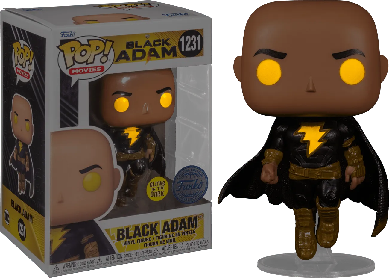 FUN65031 Black Adam (2022) - Black Adam Glow US Exclusive Pop! Vinyl [RS] - Funko - Titan Pop Culture