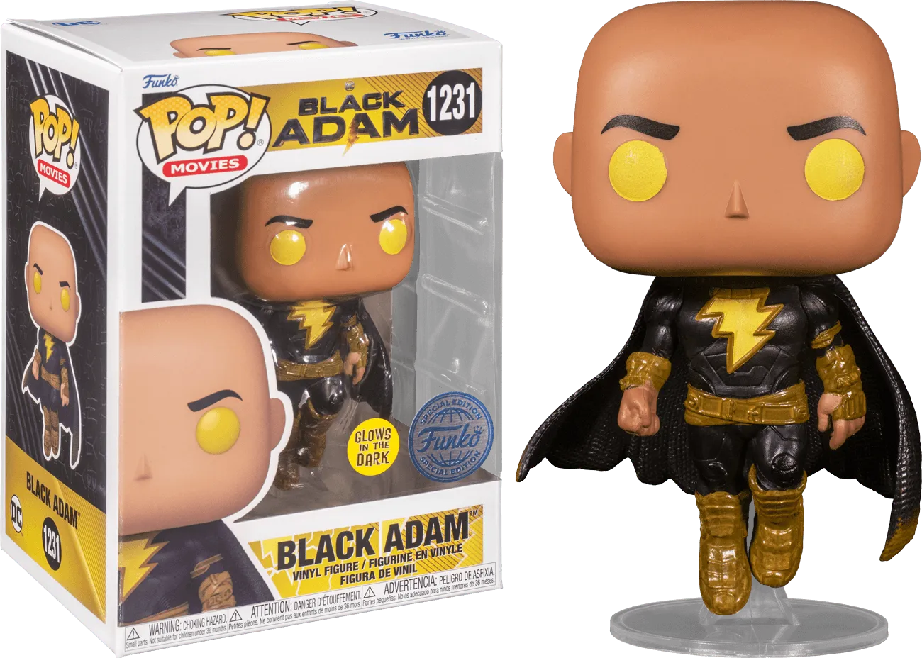 FUN65031 Black Adam (2022) - Black Adam Glow US Exclusive Pop! Vinyl [RS] - Funko - Titan Pop Culture