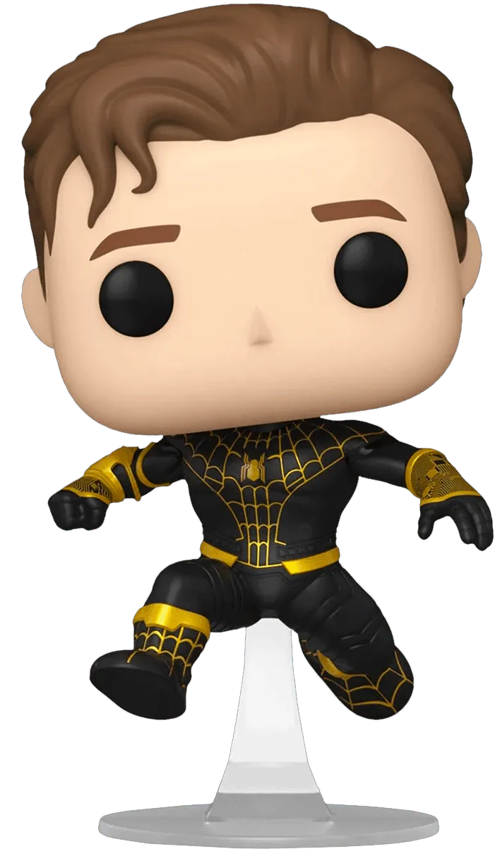 FUN65038CASE SpiderMan: No Way Home - SpiderMan (Black Suit) Unmasked US Exclusive Pop! Vinyl - Chase Case [RS] - Funko - Titan Pop Culture